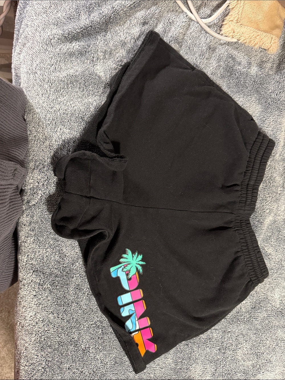 Women’s PINK Black Tropical Logo Cotton Shorts